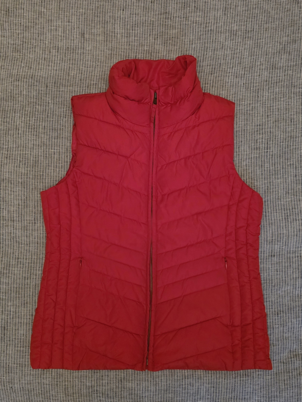 Talbots Red Quilted Packable Vest in Size M P